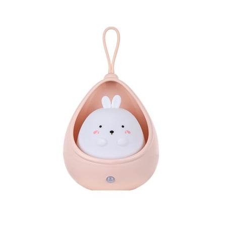Lampa De Veghe Portabila Cu 2 Moduri De Functionare Silicon Non-Toxic, Reincarcabila Usb, Senzor Miscare, Iepuras