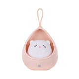 Lampa De Veghe Portabila Cu 2 Moduri De Functionare Silicon Non-Toxic, Reincarcabila Usb, Senzor Miscare, Pisicuta
