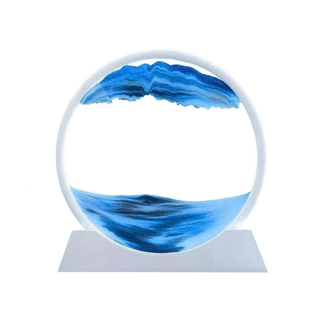 Clepsidra Decorativa Imagine 3D Dinamica, Nisipuri Miscatoare, Cadru Alb