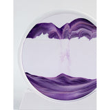 Clepsidra decorativa Vivimall, imagine 3D dinamica, nisipuri miscatoare, 25x26.5 cm, cadru alb, Mov - vivimall.ro