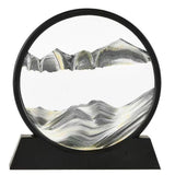 Clepsidra Vivimall decorativa, imagine 3D dinamica, nisipuri miscatoare, 25x26.5 cm, cadru negru, Gri - vivimall.ro