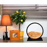 Clepsidra decorativa Vivimall, imagine 3D dinamica, nisipuri miscatoare, 25x26.5 cm, cadru negru, Auriu - vivimall.ro