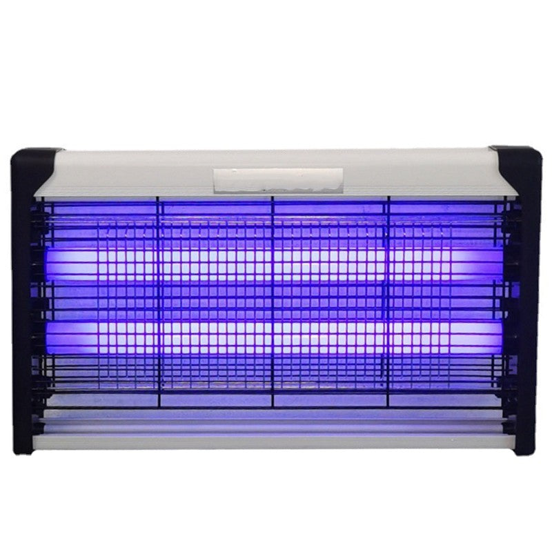 Lampa Electrica Anti Insecte, Lumina Neon, 2 Tuburi Cu Putere De 20W, Suspensie Perete, Carcasa Din Plastic Metalica, Alb