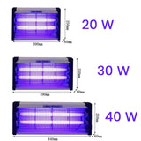 Lampa Electrica Anti Insecte, Vivimall, Lumina Neon, 2 tuburi cu putere de 30W, Suspensie Perete, Carcasa din Plastic Metalica, 49 x 25 x 6 cm, Alb Negru - vivimall.ro