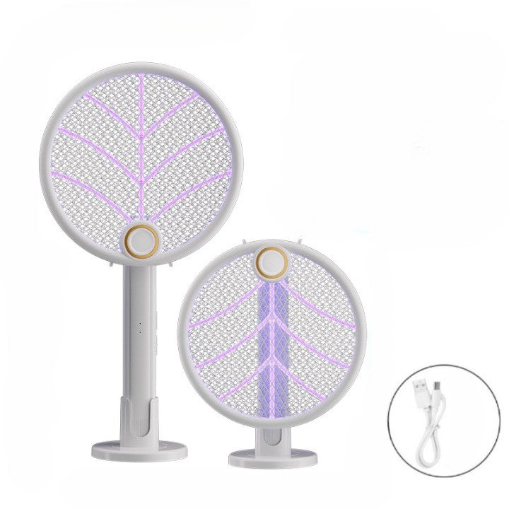 Lampa Electrica Impotriva Tantarilor, 42.5 X, Reincarcabila Cu Cablu Usb Inclus, Plasa Din Aluminum, Alb - vivimall.ro