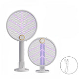 Lampa Electrica Impotriva Tantarilor, 42.5 X, Reincarcabila Cu Cablu Usb Inclus, Plasa Din Aluminum, Alb - vivimall.ro