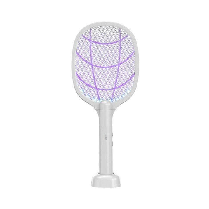 Lampa Electrica Impotriva Tantarilor, 42.5 X, Reincarcabila Cu Cablu Usb Inclus, Plasa Din Aluminum, Alb - vivimall.ro