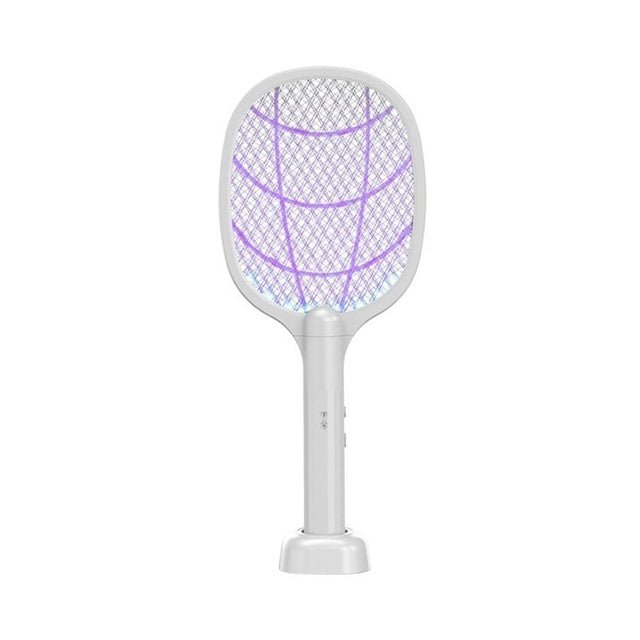 Lampa Electrica Impotriva Tantarilor, 42.5 X, Reincarcabila Cu Cablu Usb Inclus, Plasa Din Aluminum, Alb - vivimall.ro