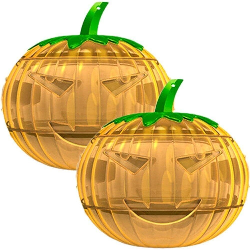 Set 2 Capcane pentru Insecte, Vivimall, Forma de Dovleac, 12x9.2x12.2 cm, din ABS, Portocaliu - vivimall.ro