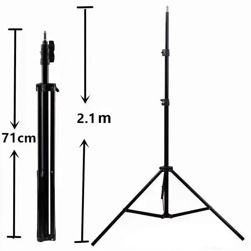 Lampa Led Circulara Cu Trepied Metalic Extensibil, Rotativa 360 De Grade, Lungime Extensie 210 Cm, Diametru Lampa 26 Cm, Conectare Usb, Telecomanda, 3 Trepte De Lumina - vivimall.ro