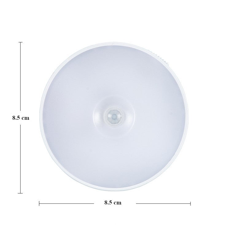 Lampa LED cu senzori de miscare, incarcare USB,3.7V, 400mah, 8.5 x 2 cm, material ABS, portabila, pentru camera bebelusului, dormitor, bucatarie, baie, 2 culori, lumina calda si rece, carcasa alba - vivimall.ro