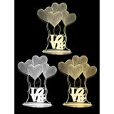 Lampa Led Decorativa, 3D, Baloane Love, Din Material Acril Si Lumina A, Alb - vivimall.ro