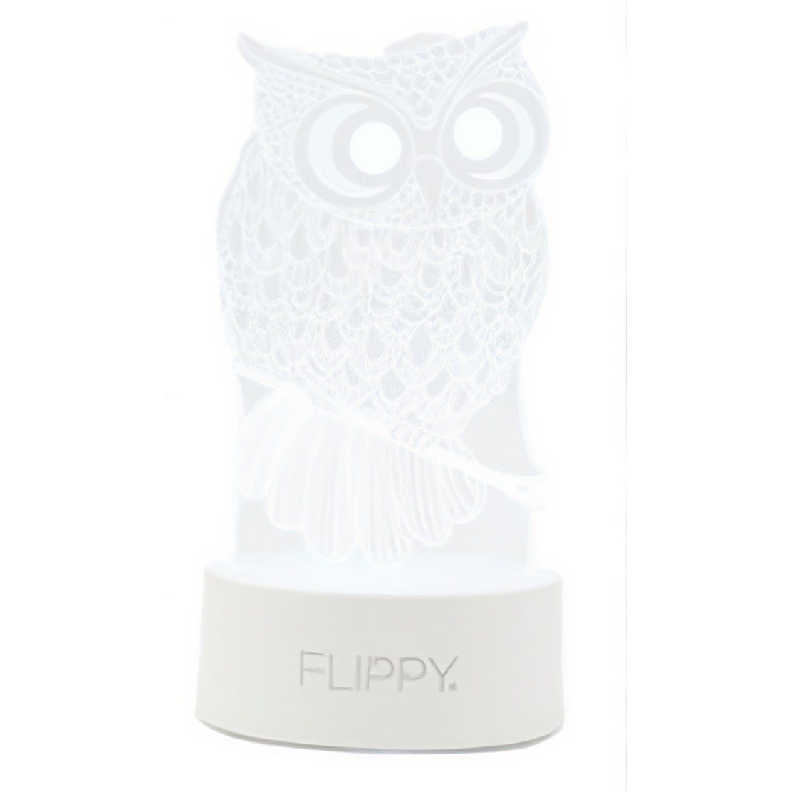 Lampa Led Decorativa, 3D, Bufnita, Cu Usb Si Baterii, 20 Cm Inaltime, Din Material Acril, Lumina A Si Telecomanda Inclusa, Alb - vivimall.ro