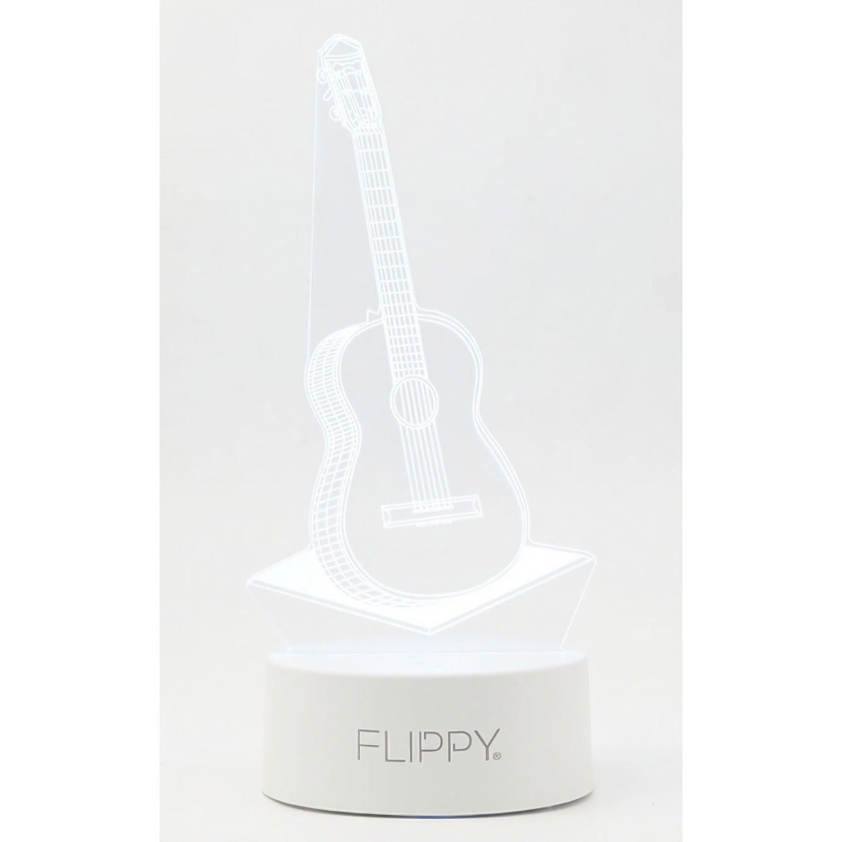 Lampa Led Decorativa, 3D, Chitara, Din Material Acril Si Lumina A, Alb - vivimall.ro