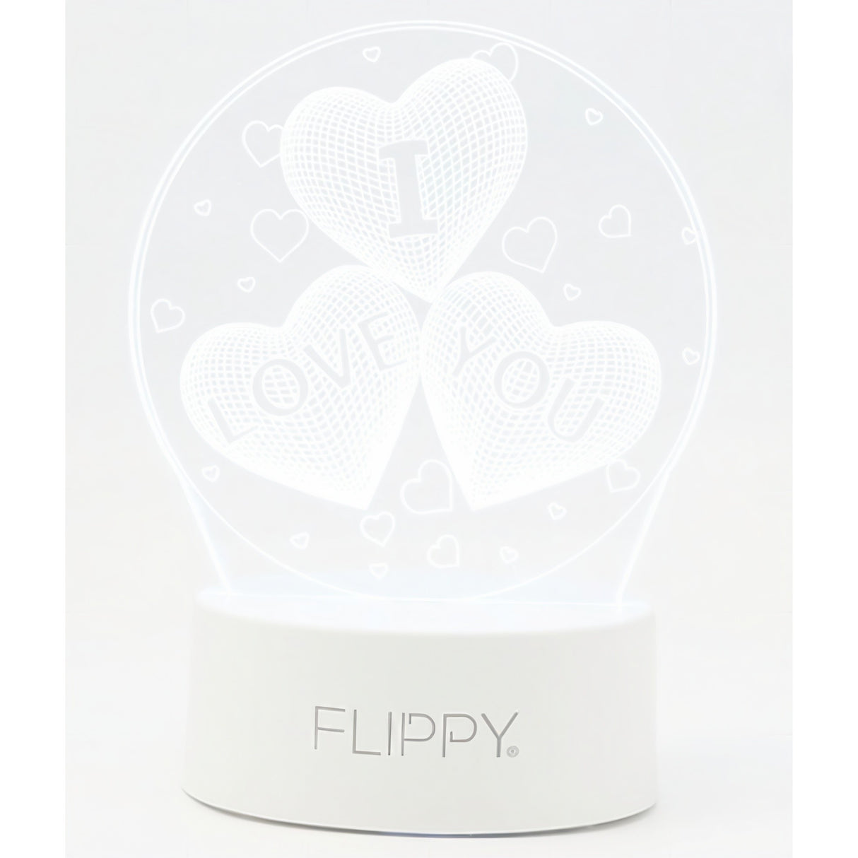 Lampa Led Decorativa, 3D, Cu Text "I Love You", Doua Moduri De Alimentare Usb Si Baterii, 20 Cm Inaltime, Din Material Acril Si Lumina A, Alb - vivimall.ro
