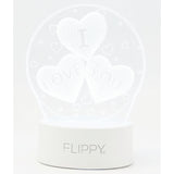Lampa Led Decorativa, 3D, Cu Text "I Love You", Doua Moduri De Alimentare Usb Si Baterii, 20 Cm Inaltime, Din Material Acril Si Lumina A, Alb - vivimall.ro