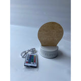Lampa Led Decorativa, 3D, Peisaj De Iarna, Cu Telecomanda, Doua Moduri De Alimentare Usb Si Baterii, 20 Cm Inaltime, Din Material Acril Si Lumina A, Alb - vivimall.ro