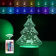 Lampa Led Decorativa, 3D, Pom De Craciun, Din Material Acril Si Lumina A, Alb - vivimall.ro