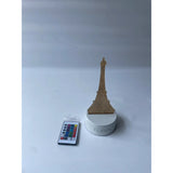 Lampa Led Decorativa, 3D, Turnul Eiffel, Din Material Acril Si Lumina A, Alb - vivimall.ro