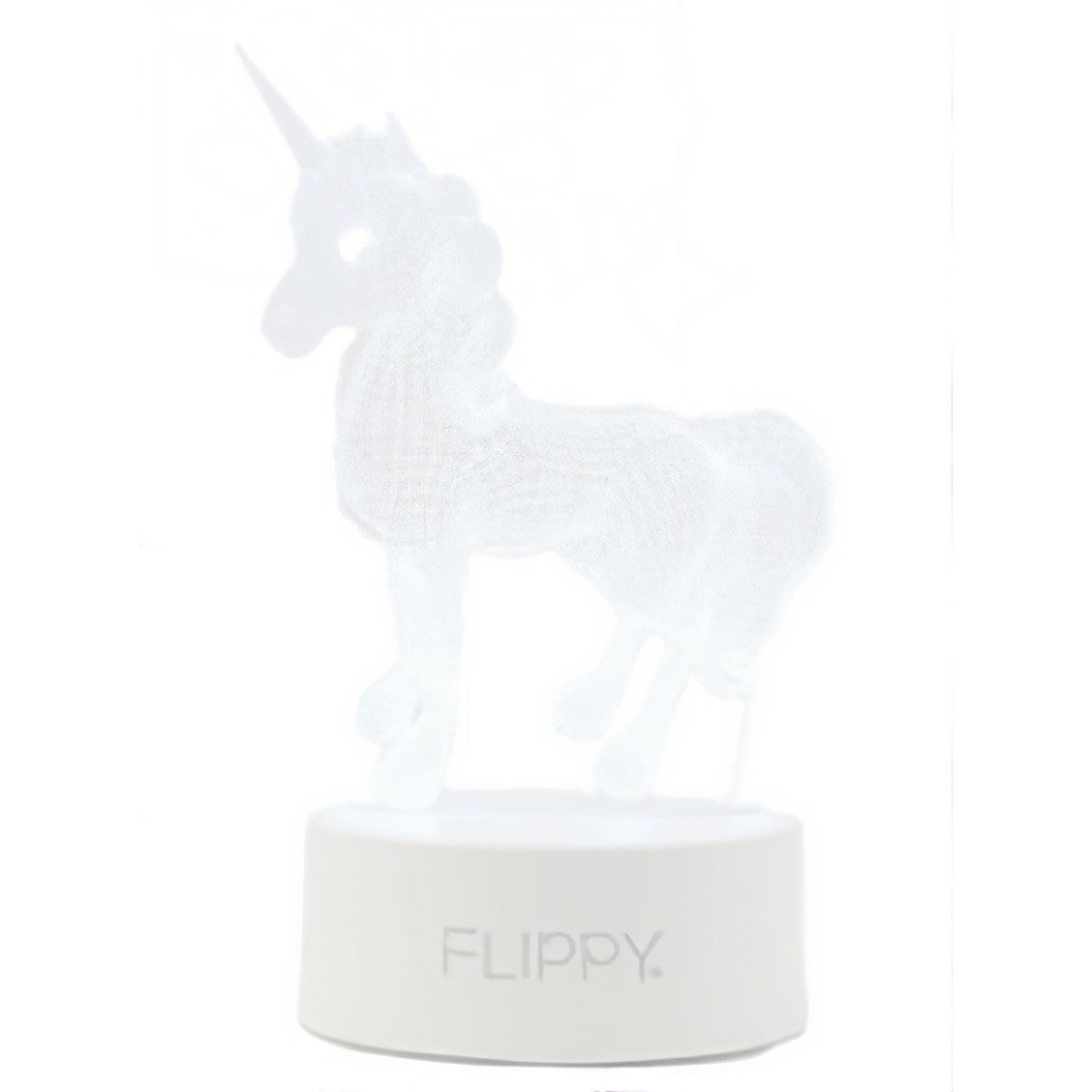 Lampa Led Decorativa, 3D, Unicorn, Cu Usb Si Baterii, 20 Cm Inaltime, Din Material Acril, Lumina A Si Telecomanda Inclusa, Alb - vivimall.ro