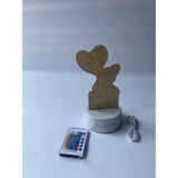 Lampa Led Decorativa, 3D, Ursulet Cu Balon Inima, Cu Telecomanda, Doua Moduri De Alimentare Usb Si Baterii, 20 Cm Inaltime, Din Material Acril Si Lumina A, Alb - vivimall.ro
