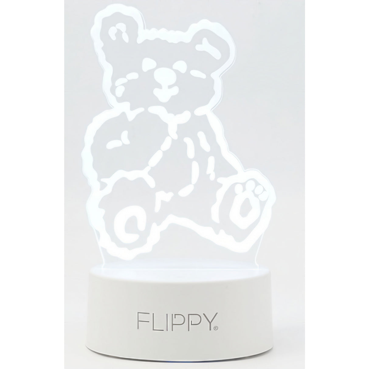 Lampa Led Decorativa, 3D, Ursulet, Cu Telecomanda, Doua Moduri De Alimentare Usb Si Baterii, 20 Cm Inaltime, Din Material Acril Si Lumina A, Alb - vivimall.ro