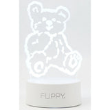 Lampa LED decorativa, Vivimall, 3D, Ursulet, cu telecomanda, doua moduri de alimentare USB si baterii, 20 cm inaltime, din material acril si lumina multicolora, alb - vivimall.ro