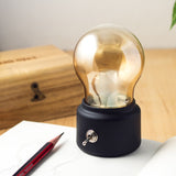 Lampa Led Decorativa Sub Forma De Bulb, Retro Pentru Interior, / Transparent, 5 V, 500 Ma, Abs, Lumina Calda, Incarcare Usb, Autonimie 12 Ore, Comutator Metalic