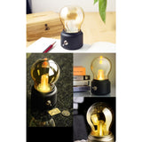 Lampa Led Decorativa Sub Forma De Bulb, Retro Pentru Interior, / Transparent, 5 V, 500 Ma, Abs, Lumina Calda, Incarcare Usb, Autonimie 12 Ore, Comutator Metalic