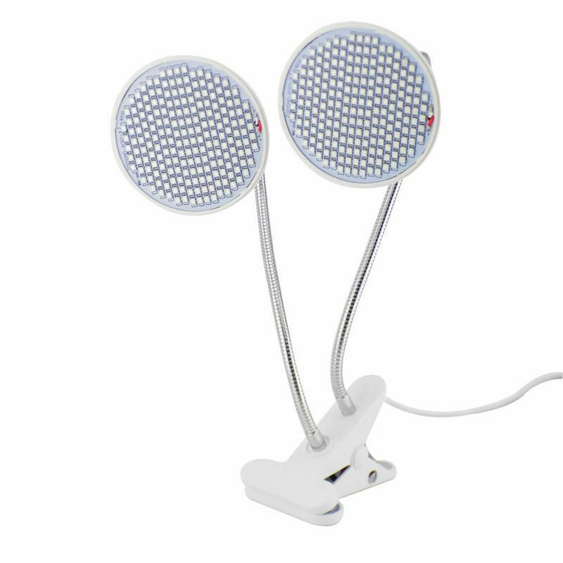 Lampa Pentru Cresterea Plantelor De Interior, Cap Dublu, Nu Emana Caldura, 290 Leduri, 2 Culori, Prindere Cu Clips, 46X11.5X9.2 Cm - vivimall.ro