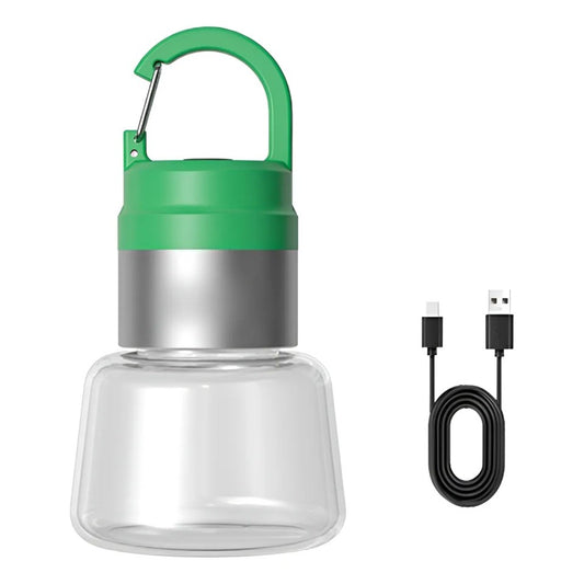 Lampa Portabila, Vivimall, de Voiaj/Camping, Incarcare USB, IPX5, LED RGB, din ABS, 300 mAh, 10 x 5.5 x 5.5 cm, Verde - vivimall.ro
