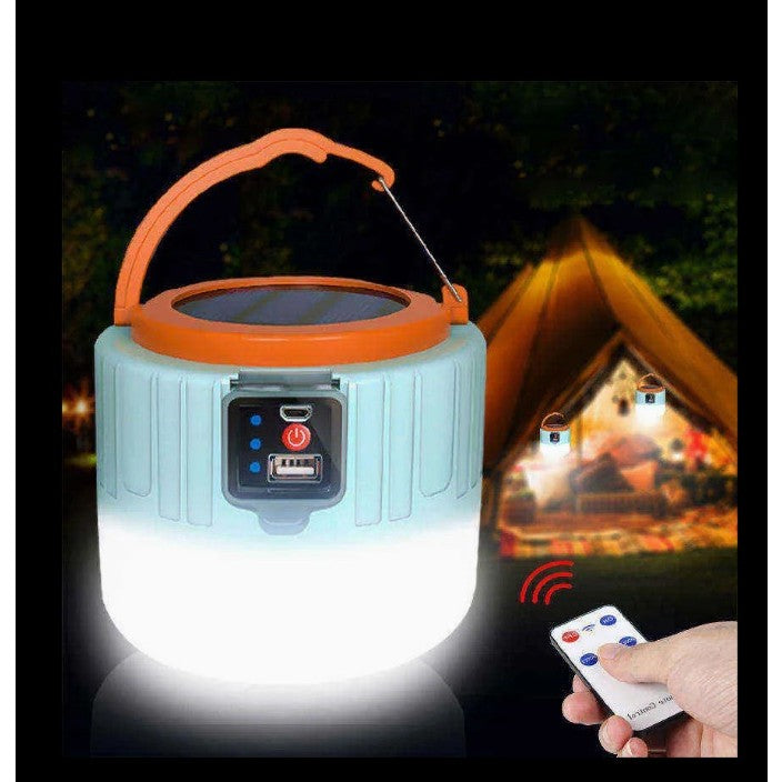 Lampa Portabila, Incarcare Solara + Usb, Afisaj Inteligent Al Bateriei, Raza De Actiune 32 Mp, 3 Moduri