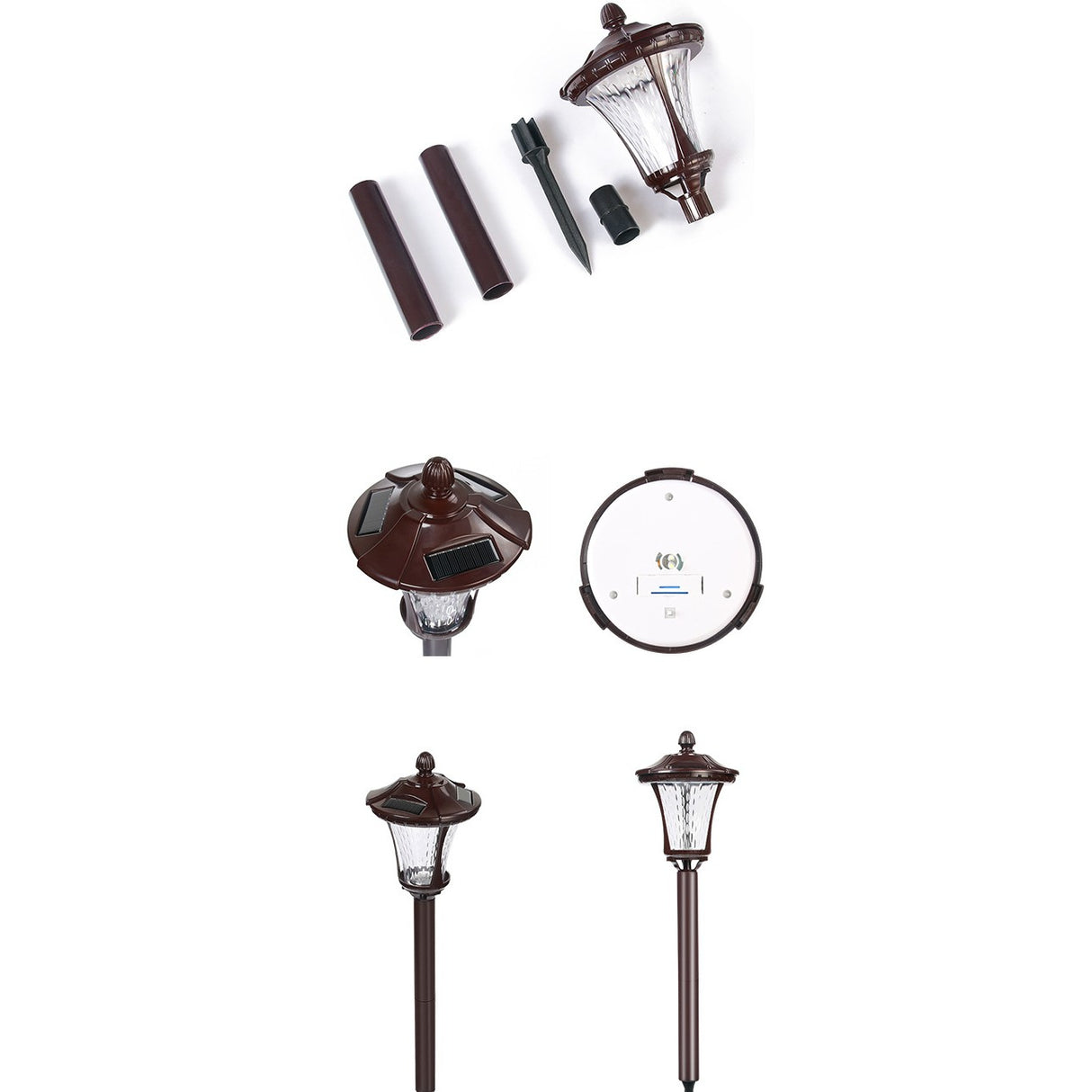 Lampa solara cu prindere in pamant, Vivimall, inaltime 65 cm, Alb Rece