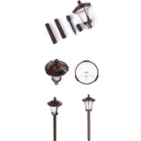 Lampa solara cu prindere in pamant, Vivimall, inaltime 65 cm, Alb Rece