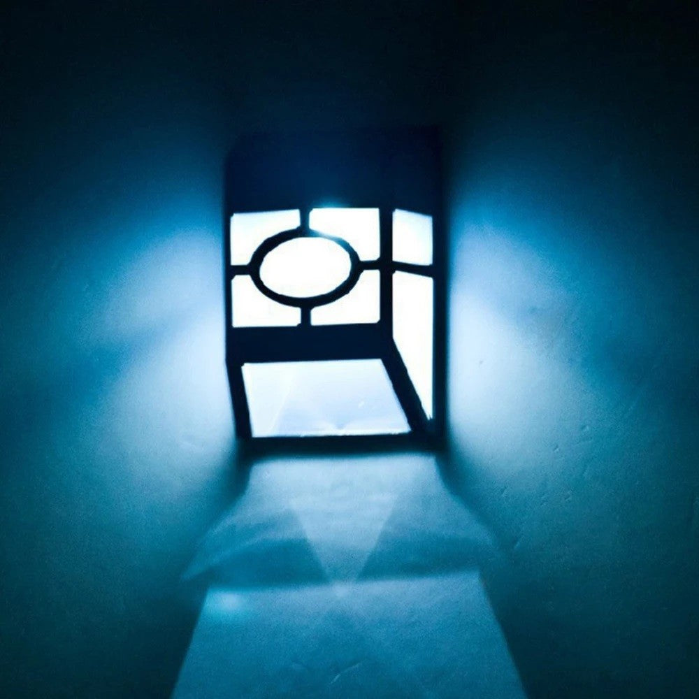 Lampa Solara Cu Senzor Geometric, Ip65, Lumina Alb Rece - vivimall.ro