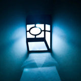 Lampa solara cu senzor Geometric, IP65, Lumina Alb rece, Flippy