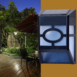 Lampa solara cu senzor Geometric, IP65, Lumina Alb rece, Flippy