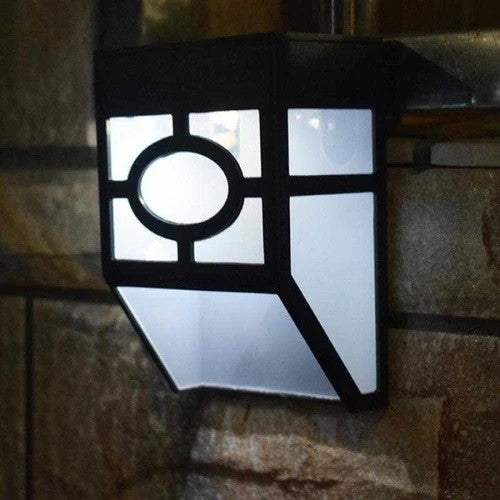 Lampa Solara Cu Senzor Geometric, Ip65, Lumina Alb Rece - vivimall.ro