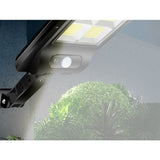 Lampa Solara De Exterior Led, 36 Cm X 11.5 Cm, 2880 Lumeni 120 Cob Led 24 W - Echivalent 192 W Bec Incadescent, Ip65, Senzor De Miscare, Senzor De Lumina, 6 Grile, Alb Rece - vivimall.ro