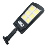 Lampa Solara De Exterior Led, 36 Cm X 11.5 Cm, 2880 Lumeni 120 Cob Led 24 W - Echivalent 192 W Bec Incadescent, Ip65, Senzor De Miscare, Senzor De Lumina, 6 Grile, Alb Rece - vivimall.ro