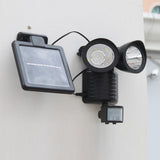 Lampa Solara De Tip Decoratiune Pentru Gradina, Model Felinar Dublu Cu Senzor De Miscare, Alb Rece - vivimall.ro