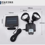 Lampa solara de tip decoratiune pentru gradina, Vivimall, model felinar dublu cu senzor de miscare, alb rece