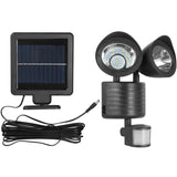 Lampa Solara De Tip Decoratiune Pentru Gradina, Model Felinar Dublu Cu Senzor De Miscare, Alb Rece - vivimall.ro