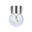 Lampa Solara, Led, Tip Candelabru Mic, Cu Bila Din Sticla Crapata, Exterioara, Impermeabila, Iluminare 6-12 H, Alb - vivimall.ro