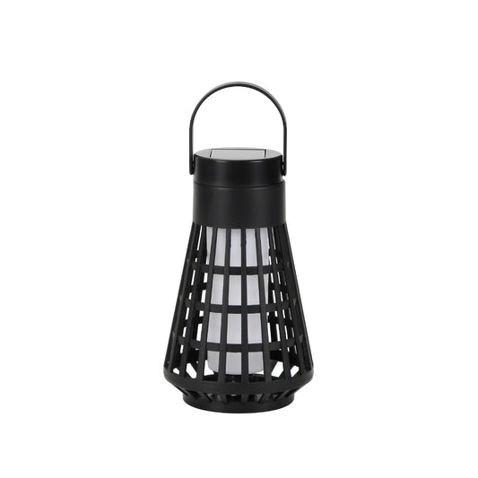 Lampa Solara pentru Gradina, Vivimall, Reincarcabila de la Soare, Model Felinar, Portabila cu Picior, Lumina Calda, 12 cm, Negru - vivimall.ro