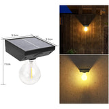 Lampa Solara, Pentru Exterior, Tip Bec, Rezistenta La Apa Ip65, Material Abs, Baterie 3.7V, 1200 Mah, 9.5 X 11 Cm, Autonomie 8 Ore, Senzor De Miscare, Alb Cald - vivimall.ro