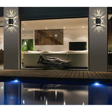 Lampa solara LED decorativa cu lumina bidirectionala Vivimall,  IP65, 1.2V, 600mah, 15.1 x 9 x 6 cm, material ABS, alb rece - vivimall.ro