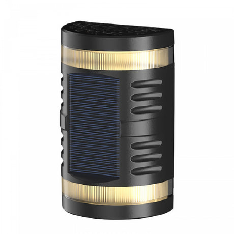 Lampa solara LED decorativa cu lumina bidirectionala Vivimall,  IP65, 1.2V, 600mah, 15.1 x 9 x 6 cm, material ABS, alb rece - vivimall.ro