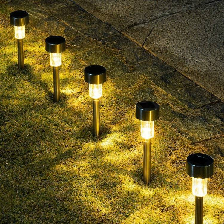 Lampă Solară LED, Decorativă, Pentru Grădină, Argintie, Vivimall - vivimall.ro