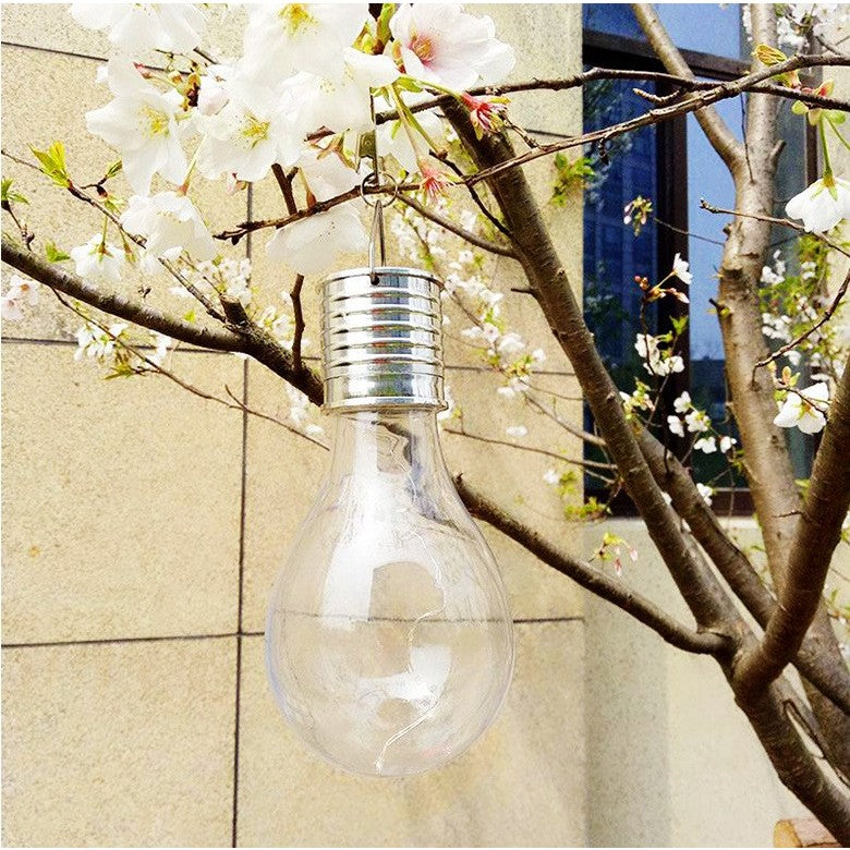 Lampa Solara Led Decorativa Sub Forma De Bulb, Pentru Exterior, Suspendata, Ip65, Ultron Transparent, Lumina Rece - vivimall.ro